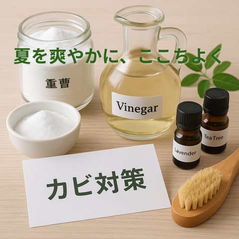 🌿重曹と酢とエッセンシャルオイルで「安心・安全なカビ対策」