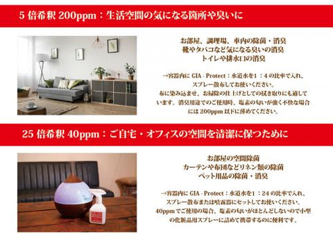 次亜塩素酸除菌消臭液1000ppm 300ml